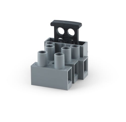 ALPHA ELETTRONICA - Morsetto passante 0,5-2,5mm² - 22-14AWG - 3P con porta fusibile 5x20mm 542-43