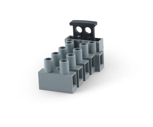 ALPHA ELETTRONICA - Morsetto passante 0,5-2,5mm² - 22-14AWG - 5P con porta fusibile 5x20mm 542-45