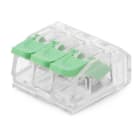 ALPHA ELETTRONICA - Connettore rapido serrafilo - singolo polo - 3 morsetti - per cavo 4mm² max - DGBSC 542-63-01