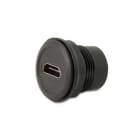 ALPHA ELETTRONICA - Presa passante da pannello HDMI - Presa HDMI - Presa HDMI - ø25mm - Nero 64-580NP