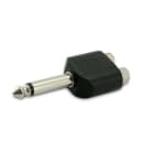 ALPHA ELETTRONICA - Adattatore da spina Jack Ø6,3mm Mono a 2 prese RCA 70-320/2