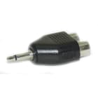 ALPHA ELETTRONICA - Adattatore da spina Jack Ø3,5mm Mono a 2 prese phono RCA 70-860