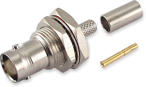 ALPHA ELETTRONICA - Presa BNC pannello - saldare o crimpare per RG-58/U RG58A/U 81-047/1