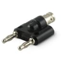 ALPHA ELETTRONICA - Adattatore da presa BNC a 2 Spine a Banana ø4mm 82-052