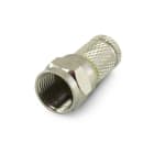 ALPHA ELETTRONICA - Spina F 'HQ' ad avvitare in ottone tornito nichelato per cavo ø6,0mm - 2 O-Ring 86-019T/2