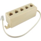 ALPHA ELETTRONICA - Adattatori telefonici modulari RJ11 / RJ14 6P4C da 1 spina a 5 prese 94-450