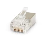 ALPHA ELETTRONICA - Spina RJ45 8P8C CAT5e schermata  - Contatti dorati - per cavo flessibile 94-909