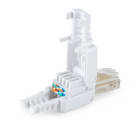 ALPHA ELETTRONICA - Spina modulare RJ45 8P8C Cat.5e non schermata - Contatti dorati - Per cavo rigido a chiusura a pressione 94-914