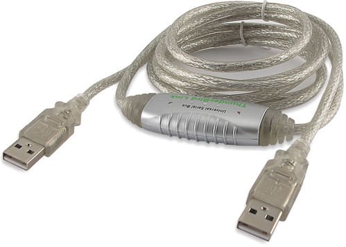 ALPHA ELETTRONICA - Cavo USB 2.0 Link da USB tipo-A maschio a USB tipo-A maschio - 0,48 Gbps - 1,5m - Trasparente 95-610
