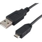 ALPHA ELETTRONICA - Cavo USB 2.0 da USB tipo-A maschio a USB micro-B maschio - 0,48 Gbps - 1m - AWG 24 - Nero 95-653/1B