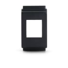 ALPHA ELETTRONICA - Adattatore keystone per placca BTicino Living Classic - Nero 96-500-04