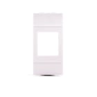 ALPHA ELETTRONICA - Adattatore keystone per placca BTicino Living Light - Bianco 96-500-06