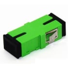 ALPHA ELETTRONICA - Bussola da pannello - adattatore fibra ottica simplex SC-APC/SC-APC - flangia corta senza fori 97-001SF