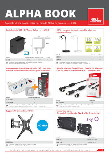 ALPHA ELETTRONICA - Alpha Book selezione novità 2022 CAT.32