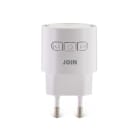 ALPHA ELETTRONICA - Ricevitore aggiuntivo campanello wireless bianco con pulsante cinetico, fino a 180m DB100-01W-RX
