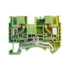 ALPHA ELETTRONICA - Morsetto serrafilo Din DS 0,5÷10mm² giallo-verde DS6-PE