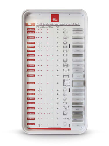 ALPHA ELETTRONICA - Espositore profili in alluminio per strisce Led ESP.124