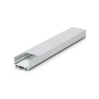 ALPHA ELETTRONICA - Profilo in alluminio anodizzato argento con copertura in PC opaca piana - 2m JO380/089-12P