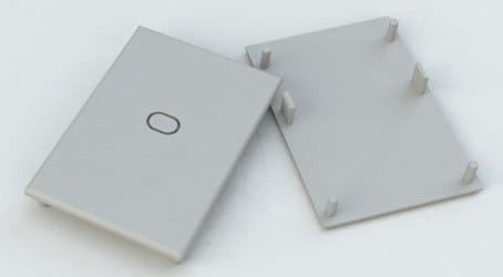 ALPHA ELETTRONICA - Kit terminali di chiusura di Plastica Grigia adatti per profilo JO380/097 JO380/097G-80