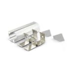 ALPHA ELETTRONICA - Profilo in alluminio anodizzato argento ad angolo con copertura in PMMA trasparente tonda - Diffusore lenticolare - 2m - Accessori inclusi JO380/152-52K