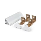 ALPHA ELETTRONICA - Profilo in alluminio anodizzato argento ad angolo con copertura in PC trasparente piana - 2m - Accessori inclusi JO380/154-22K