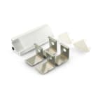 ALPHA ELETTRONICA - Profilo in alluminio verniciato bianco ad angolo con copertura in PC trasparente piana - 2m - Accessori inclusi JO380/154B-22K