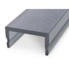 ALPHA ELETTRONICA - Copertura in PMMA opaca nera piana - 2m JO380/855-62P