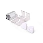 ALPHA ELETTRONICA - Profilo in alluminio anodizzato argento ad angolo con copertura in PC opaca piana - 2m - Accessori inclusi JO381/004-12K