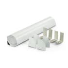 ALPHA ELETTRONICA - Profilo in alluminio anodizzato argento ad angolo con copertura in PC opaca tonda - 2m - Accessori inclusi JO381/009-12KI