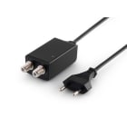 ALPHA ELETTRONICA - Alimentatore per amplificatore antenna - 12Vdc 500mA - Con connettori F KT500