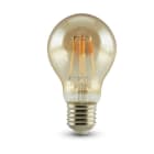 ALPHA ELETTRONICA - Lampada a filamento led bulbo - 230Vac - E27 - 4,5W - Ambrata - Bianco caldo LF250/1WW2