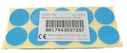 ALPHA ELETTRONICA - Adesivo termoconduttivo ø30mm LL3003-PAD