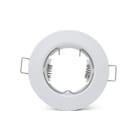 ALPHA ELETTRONICA - Supporto rotondo  bianco per lampada led - Con graffetta - Ø81mm - Attacco NON incluso LS280-101-01