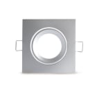 ALPHA ELETTRONICA - Supporto satinato per lampada led - ghiera orientabile - 83x83mm - Attacco NON incluso LS280-102S/1