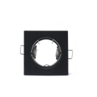 ALPHA ELETTRONICA - Supporto quadrato  nero per lampada led - Con graffetta - 76x76mm - Attacco NON incluso LS280-105-02