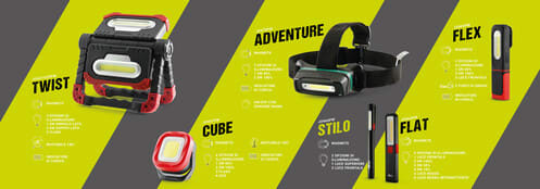 ALPHA ELETTRONICA - Forex espositivo Lampade da lavoro POSTER.023