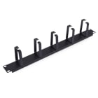 ALPHA ELETTRONICA - Pannello passacavi 1U 19" - 5 Anelli - Metallo - Nero RAG-01-002-1