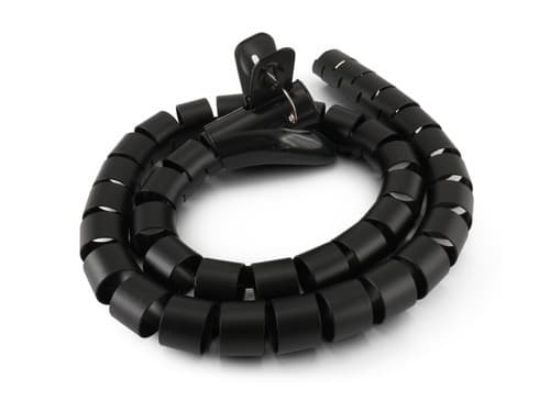 ALPHA ELETTRONICA - Tubo raccogli cavi 1m, ø30mm, nero SU930N