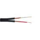 ALPHA ELETTRONICA - Cavo piattina schermata 2x0,25mm² - Nero WTR288