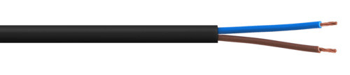 ALPHA ELETTRONICA - Cavo H03VVH2-F 2x0,75mm² - Nero - Piatto WTR672N