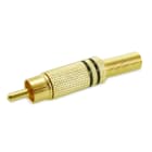 ALPHA ELETTRONICA - Spina coassiale RCA polarizzata con guidacavo a molla - Nera