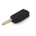 ALPHA ELETTRONICA - Spina banana ø2mm - con presa passante - Nera