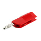 ALPHA ELETTRONICA - Spina banana ø4mm - con presa passante - Rossa