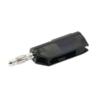 ALPHA ELETTRONICA - Spina banana ø4mm - con presa passante - Nera