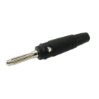 ALPHA ELETTRONICA - Spina banana ø4mm - con presa laterale - Nera