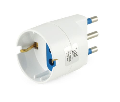 ALPHA ELETTRONICA - Adattatore da spina 3 poli 16A a presa tedesca