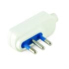 ALPHA ELETTRONICA - Spina piatta 90° 10 A 2 poli + terra