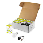 ALPHA ELETTRONICA - Kit di 10 portalampade E27 neri con lampade A60 10W 3000K