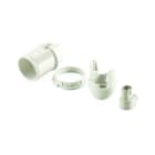 ALPHA ELETTRONICA - Portalampada bianco E14 con ghiera