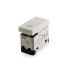 ALPHA ELETTRONICA - Pulsante unipolare 250V 10A - con simbolo campanello - Normalmente aperto - Serie Astra